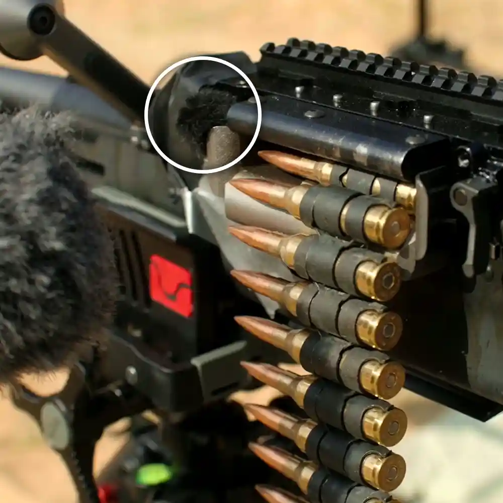Recording Firearms | The Art Of Field Recording Firearms | Sound Effect Library | Attached Mech Microphone Setup 1