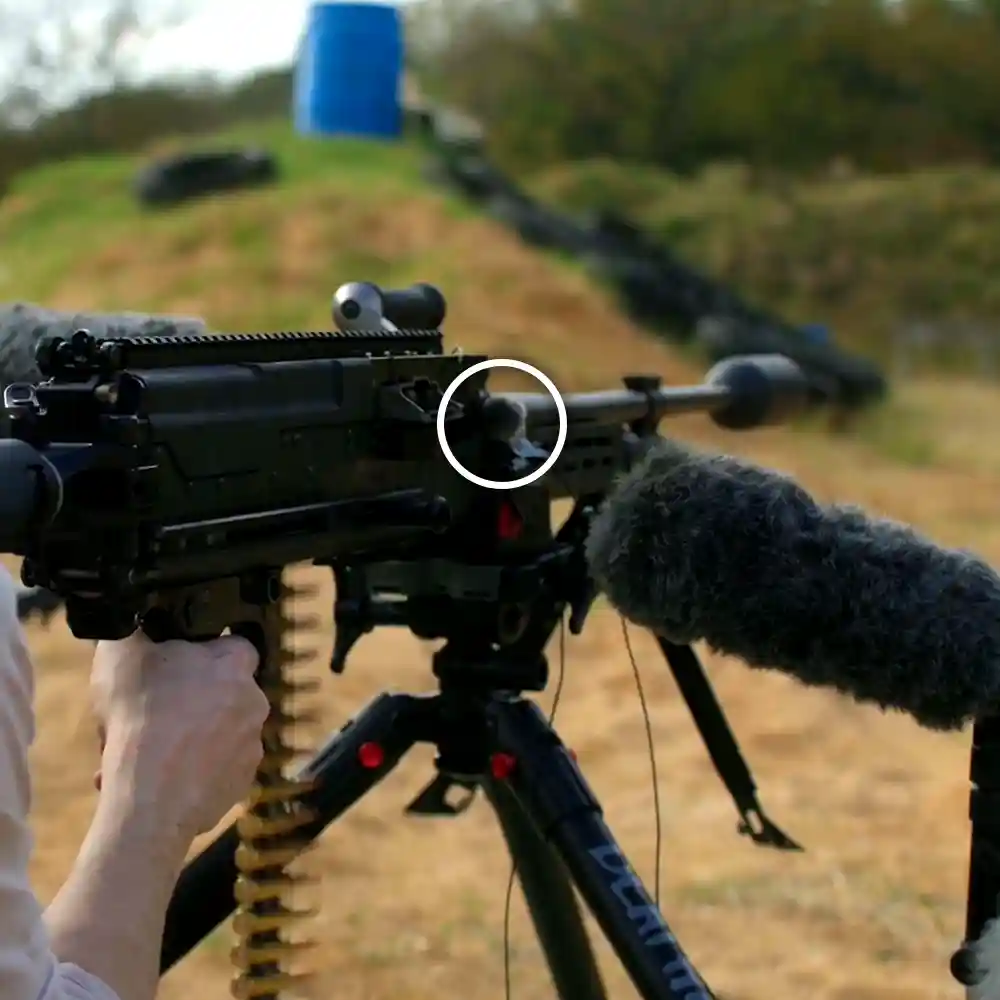 Recording Firearms | The Art Of Field Recording Firearms | Sound Effect Library | Attached Mech Microphone Setup 2