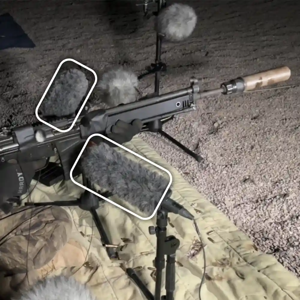 Recording Firearms | The Art Of Field Recording Firearms | Sound Effect Library | Mech Microphone Setup