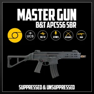 Master Gun | B&T APC556 SBR Suppressed & Unsuppressed | Sound Effect Library | Product Poster