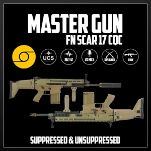 Master Gun | FN SCAR 17 CQC Suppressed & Unsuppressed | Sound Effect Library | Product Poster