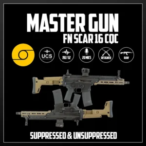 Master Gun | FN SCAR 16 CQC Suppressed & Unsuppressed | Sound Effect Library | Product Poster