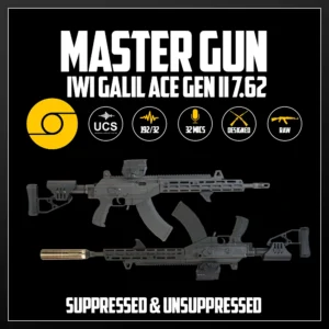 Master Gun | IWI Galil ACE GEN II 7.62 Suppressed & Unsuppressed | Sound Effect Library | Product Poster