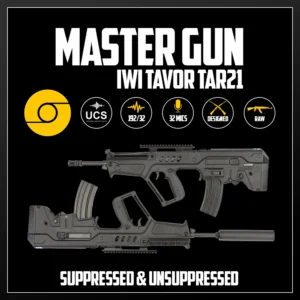 Master Gun | IWI Tavor TAR 21 Suppressed & Unsuppressed | Sound Effect Library | Product Poster
