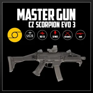 Master Gun | CZ Scorpion EVO 3 | Sound Effect Library | Product Poster