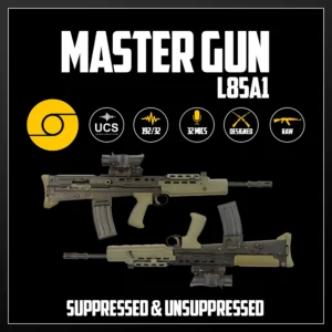 Master Gun | L85A1 Suppressed & Unsuppressed | Sound Effect Library | Product Poster