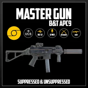 Master Gun | B&T APC9 Suppressed & Unsuppressed | Sound Effect Library | Product Poster
